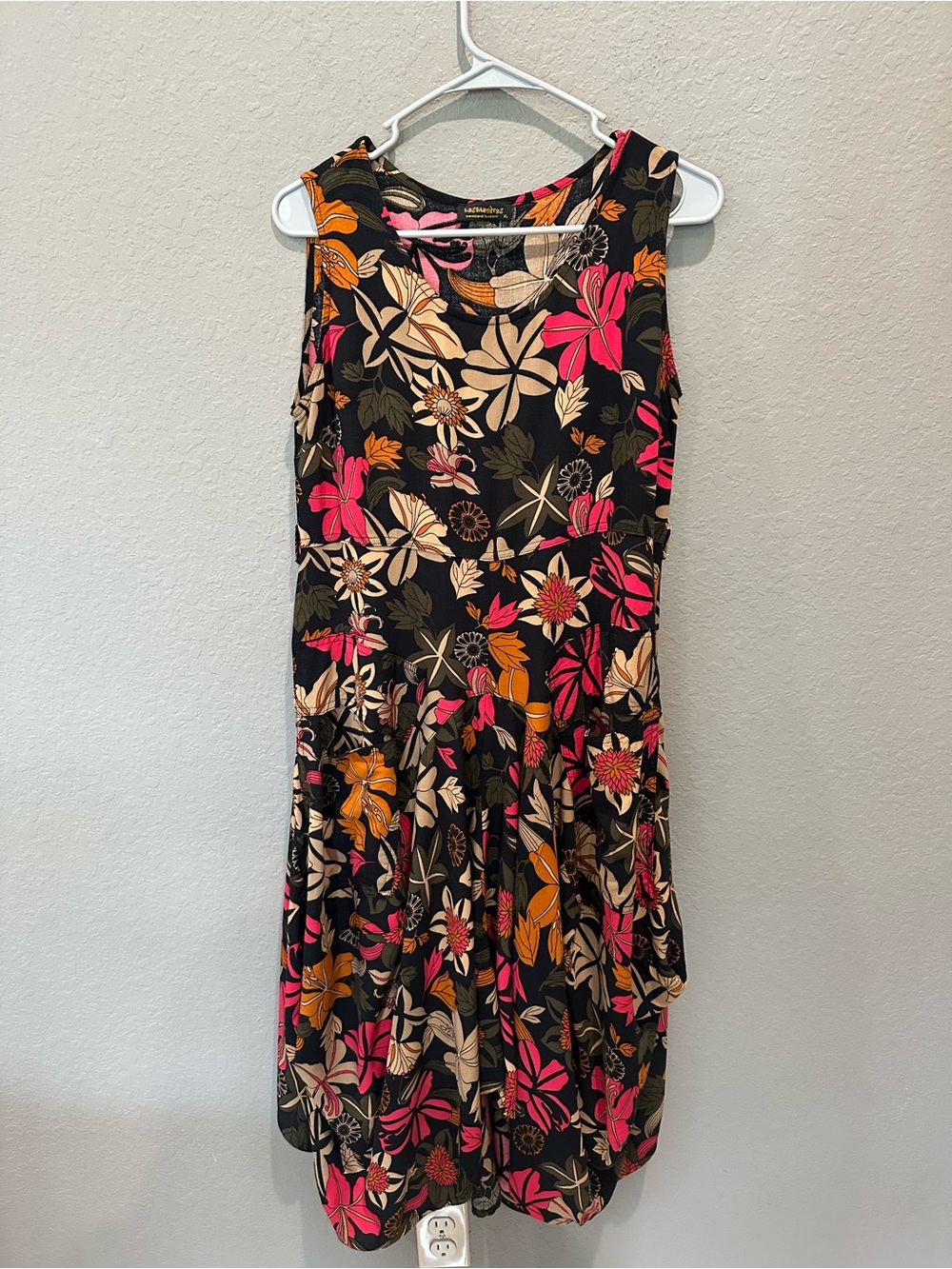 Bohemian Dress by: Los Banditos Sz XL EUC rayon boho style dress